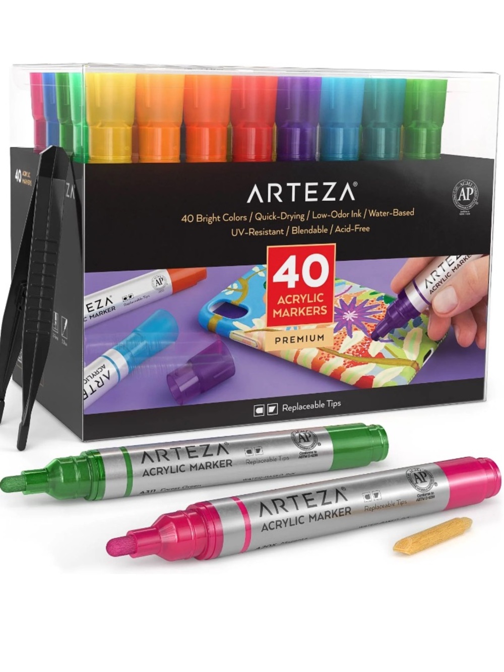 Arteza Acrylic Marker Set (40)